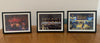 Three mounted and black framed prints of the 3 great Northern Soul clubs, each 21 cm wide by 16 cm tall.