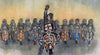 "FOR ENGLAND" - Original signed water colour painting. Overall size - 25 cm wide by 20 cm tall.