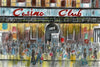 "Outside the Casino Club III" - Original Water Colour Painting by Neil Thompson. Size - 25 cm wide by 17 cm tall.
