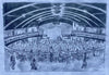 "Move On Up Preparatory Pencil Sketch" - An original pencil sketch on art paper looking down on to the dance floor at Wigan Casino.