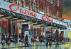 "Down at the Casino"- Original Oil Painting by Neil Thompson. Size : 39 cm by 27 cm.