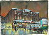 "Outside the Casino Club I" - Original Oil Painting by Neil Thompson. Size - 27 cm wide by 19 cm tall.