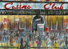 "Outside the Casino Club III" - Original Water Colour Painting by Neil Thompson. Size - 25 cm wide by 17 cm tall.