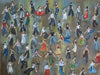 "Northern Soul Dancers" - An original oil painting on canvas of a packed Northern Soul dance floor. Size : 16 inches by 12 inches.