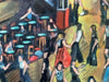 "On the Floor at the Casino - Preparatory Painting" - Original Acrylic Painting by Neil Thompson. Size - 13 cm wide by 13 cm tall.