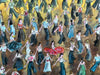 "Floor Filler at 1 am" - An original water colour painting of Northern Soul dancers at an all nighter. 28 cm by 20 cm.