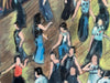 "On the Floor at the Casino - Preparatory Painting" - Original Acrylic Painting by Neil Thompson. Size - 13 cm wide by 13 cm tall.