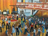 "Ever Again : Wigan Casino" - An original oil painting looking down on to the dance floor at the Casino. 39 cm by 27 cm.