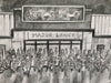 "Scooters at the Torch, Major Lance" - An original pencil sketch of scooters at the Torch before the Major Lance all nighter