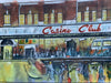 "At the Casino, Part II" - Original Water Colour Painting by Neil Thompson. Size - 32 cm wide by 19 cm tall.
