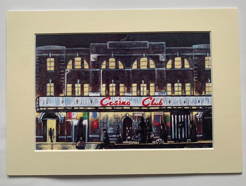 "Wigan Casino" - A signed limited edition print mounted and backed ready for framing. A4 size.