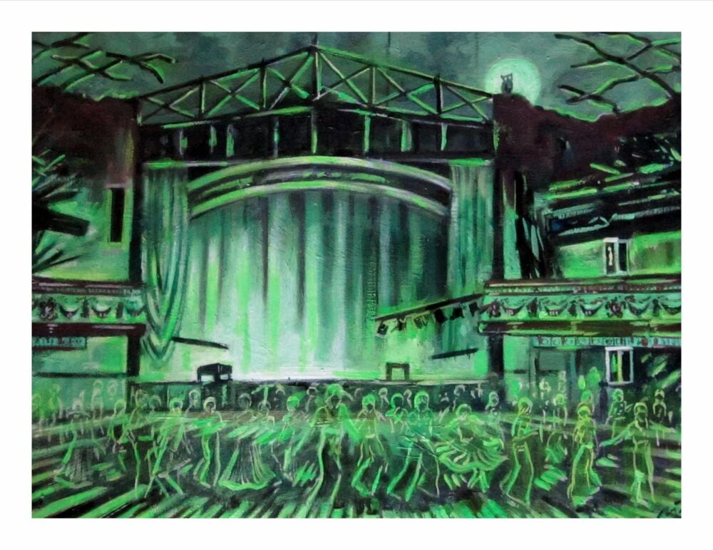 "Long After Tonight is All Over" - A signed limited edition print of ghostly dancers at Wigan Casino. A4 print plus 3 photos.