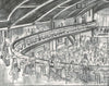 "All Nighter at the Casino" - An original pencil sketch of the packed dance floor at the Casino. 31 cm by 24.5 cm.