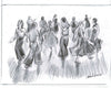 "A Northern Soul Dance Floor, Pencil Sketch" - An original pencil sketch of a Northern Soul Dance Floor. 28 cm by 20 cm.