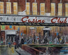 "At the Casino, Part IV" - Original water colour painting, mounted and framed.