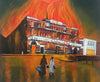 "The Casino Phoenix" - Original oil painting on canvas, size - 50 cm tall by 40 cm wide.