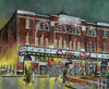 "Casino Club Before An All Nighter" - Original Water Colour Painting by Neil Thompson. Size - 35 cm wide by 25 cm tall.