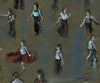 "A Little Togetherness, Prep 2"- An original acrylic painting of a Northern Soul dance floor. 22 cm by 21 cm.