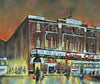 "Outside the Casino Club I" - Original Oil Painting by Neil Thompson. Size - 27 cm wide by 19 cm tall.