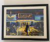 Three mounted and black framed prints of the 3 great Northern Soul clubs, each 21 cm wide by 16 cm tall.