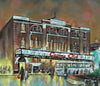 "Outside the Casino Club I" - Original Oil Painting by Neil Thompson. Size - 27 cm wide by 19 cm tall.