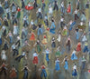 "Northern Soul Dancers" - An original oil painting on canvas of a packed Northern Soul dance floor. Size : 16 inches by 12 inches.