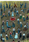 "Everybody Dance Now, Part II" - An original acrylic painting of a packed Northern Soul dance floor. Size : 42 cm by 30 cm.