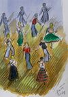 Out on the Floor - An Original Painting as a Greeting Card