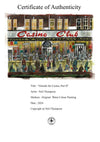 "Outside the Casino, IV" - Original Water Colour Painting by Neil Thompson. Size - 32 cm wide by 24 cm tall.