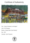 "Casino Club Before An All Nighter" - Original Water Colour Painting by Neil Thompson. Size - 35 cm wide by 25 cm tall.