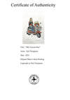 "SKF Scooter Boy" - Original Water Colour Painting by Neil Thompson. Size - 13 cm tall by 11 cm wide.
