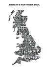 "Britain's Northern Soul 2" A mounted and framed print. Size, 9.4 inches tall by 7.4 inches wide.