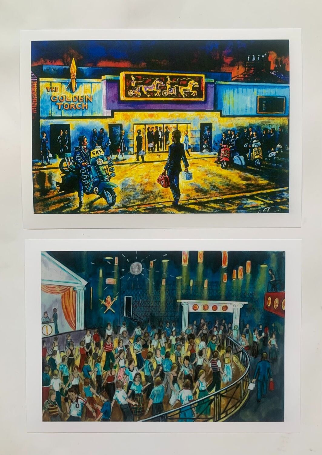"The Torch" and "At the Torch" - Two signed limited edition prints. Two sizes are available, A4 and A3.