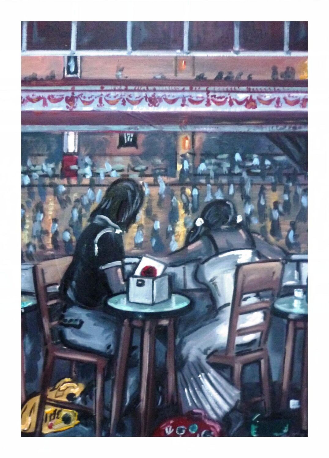 "I'm Spellbound" - A signed limited edition print showing a couple looking down on the dance floor at Wigan Casino. 2 different size prints available.