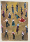 "Northern Soul Interpretations, Part V" - An original water colour painting of a Northern Soul dance floor. 30 cm by 21 cm.