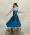 "Northern Soul Interpretations II" - Original water colour painting, mounted and backed, ready for framing.