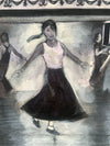 "The Girl at the Casino" - An original water colour painting of a girl dancing at the Casino. 17 cm by 13 cm.