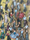 "Everybody Dance Now" - Original Water Colour Painting by Neil Thompson. Size - 17 cm wide by 25 cm tall.