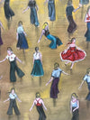 "Northern Soul Interpretations, Part V" - An original water colour painting of a Northern Soul dance floor. 30 cm by 21 cm.