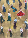 "Northern Soul Interpretations, Part V" - An original water colour painting of a Northern Soul dance floor. 30 cm by 21 cm.