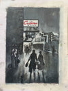 "Anticipation Part II" - Original black ink with acrylic paint addition, size - 28 cm tall by 19 cm wide.
