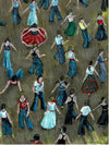 "Everybody Dance Now, Part II" - An original acrylic painting of a packed Northern Soul dance floor. Size : 42 cm by 30 cm.