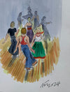 Northern Soul Nights - An Original Painting as a Greeting Card