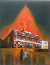 "The Casino Phoenix" - Original oil painting on canvas, size - 50 cm tall by 40 cm wide.