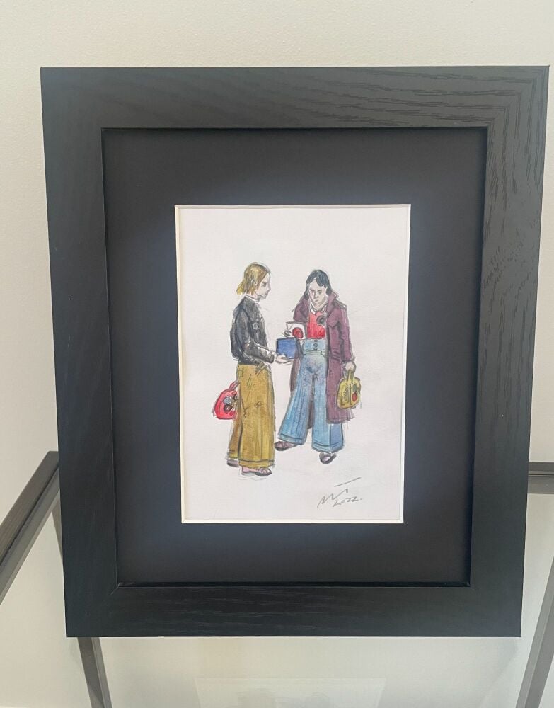 "It's a Demo" - Original Water Colour Painting by Neil Thompson, mounted and framed.
