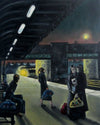 「Come On Train」- キャンバスに油彩。サイズ - 高さ50cm × 幅40cm。
