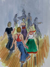 Northern Soul Nights - An Original Painting as a Greeting Card