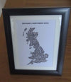 "Britain's Northern Soul 2" A mounted and framed print. Size, 9.4 inches tall by 7.4 inches wide.