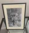 "Anticipation, Prep Pencil Sketch" - Original pencil sketch, mounted and framed.