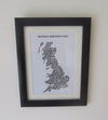 "Britain's Northern Soul 2" A mounted and framed print. Size, 9.4 inches tall by 7.4 inches wide.